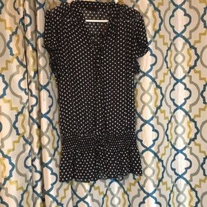 Torrid polka dot button up blouse